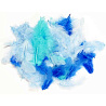  Перо декоративное сине-голубое 50шт 2008-4926