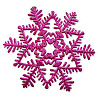 Снежинка Снежинка пластик блеск розовая, 16 см 1501-2077