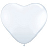  Шар Сердце 3' Стандарт White, 91 см 1105-0233