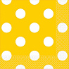  Салфетки солнечно-желтые Горошек, 25 см 1502-1966