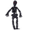Вечеринка Хэллоуин Скелет черный пластик 8см 12шт 1501-6545