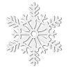 Снежинка Снежинка пластик. блестящая белая, 28 см 1501-1512