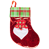 Новый год Носок для подар Санта текстиль крас/зелG 1501-6714