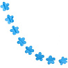  Гирлянда на нитке Цветочки синяя 2,2м 2001-6617