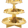 Золотая Стойка для кексов 3 яруса Gold 1502-3826