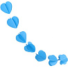  Гирлянда на нитке Сердечки синяя 2,2м 2001-6607