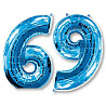 Цифры и числа Шарик цифра "6" или "9", 101см Blue 1207-3077