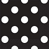  Салфетки черные Горошек, 25 см 1502-2377