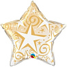  Шарик 36" звезда Звезды со Спиралями Зол 1203-0132