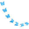  Гирлянда на нитке Бабочки синяя 2,2м 2001-6581