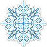  Снежинки бело-голубые, 9 штук 1505-0605