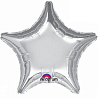 Серебряная Шарик 45см звезда металлик Silver 1204-0051