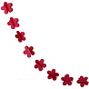  Гирлянда на нитке Цветочки красная 2,2м 2001-6619