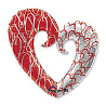  Шар фигура сердце вензель двухцветное 1207-1015