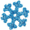 Снежинка Снежинка мишура подвесная голубая 30 см 1505-1689