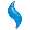 Синяя Шарик 45см зигзаг металлик Blue 1204-0400