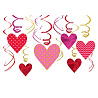 Безумное чаепитие Спираль Сердца красные и розовые, 12 шт. 1501-2663
