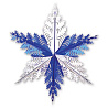 Снежинка Украшение Снежинка 3 сереб/синяя, 60см 1410-0424