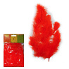  Перо декоративное красное 30шт 2008-5201