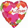  Шар ДЖАМБО Love Сердца разноцветные 1203-0614