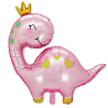 Животные К ФИГУРА Динозаврик в короне розовый 1207-5532