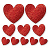 Валентинов День Баннер-комплект Сердце блеск 10 штук 1505-0534