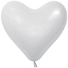Валентинов День Шары Сердце белое 30см Frosty White 1105-0340