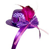  Шляпка на заколке фиолетовая 2001-5365