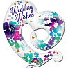 Цветы Любимым Шар фигура Wedding wishes Сердце Цветы 1207-2869