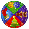  Тарелки Рождество Коллаж, 17 см 1502-1200