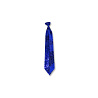  Галстук с пайетками синий 1501-2703