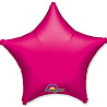 Розовая Шарик 45см звезда металлик Fuchsia 1204-0042