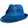  Шляпа-федора велюр синяя/A 1501-2849