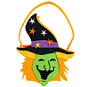 Вечеринка Хэллоуин Конфетница Ведьма фетр 20х16см 1501-5831