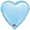 Голубая Шарик 45см сердце пастель Blue 1204-0038