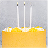 Свечи для торта белые 13 см, 12 штук