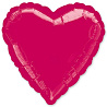 Красная Шарик 45см сердце металлик Burgund 1204-0222