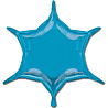  Шар шестиконечник 22" металлик Blue 1204-0451