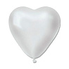  Сердце 10"  Металлик Белое /Ит 1105-0270