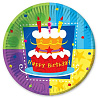  Тарелка бум Торт Birthday 17см 6шт 1502-0710