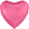 Розовая Шар сердце 45см Металлик PinkPeony 1204-0972