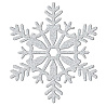 Снежинка Снежинка пластик блеск серебряная 28см 1501-3795