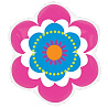 Цветы Любимым Шар фигура Цветок весенний розов-голуб 1207-2875