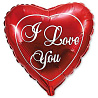 Я тебя люблю! Шарик 81см I Love You Красное сердце 1203-0093