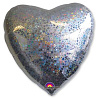  Шарик блеск 18" сердце Silver 1205-0030
