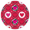  Тарелки Сердца Любовь, 23 см, 8 штук 1502-1719
