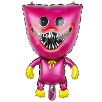 Шар фигура Монстр Зубастик розовый