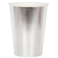 Стаканы фольга серебро, 6 штук