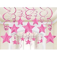 Спирали розовые Звезда Bright Pink 30 шт