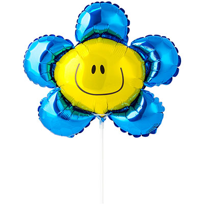 Шарики из фольги Шар Мини фигура Цветок синий